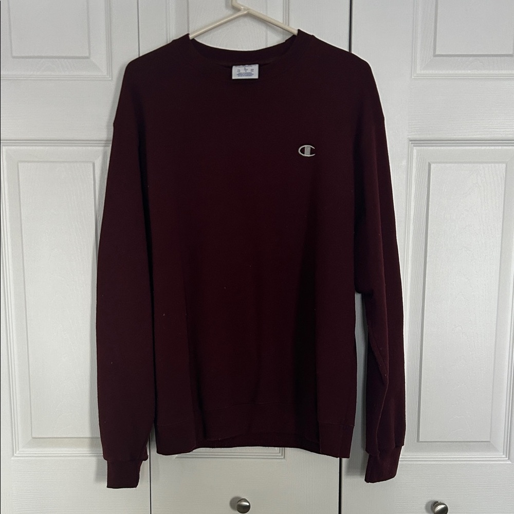 Champion Men's Burgundy Crewneck Sweater